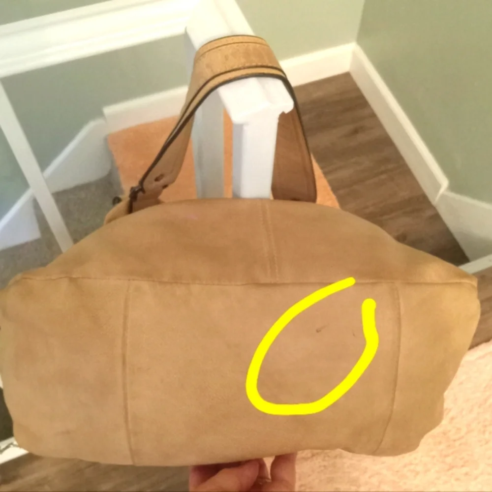 Vintage Elliott Lucca Tan Leather Slouchy Hobo Bag - Picture 7 of 10